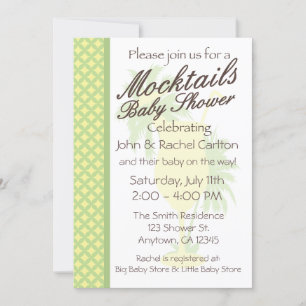 Invitation au Baby shower de cocktail Mocktail (N)