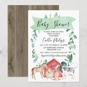 Invitation au Baby shower de couronnes à thème de 