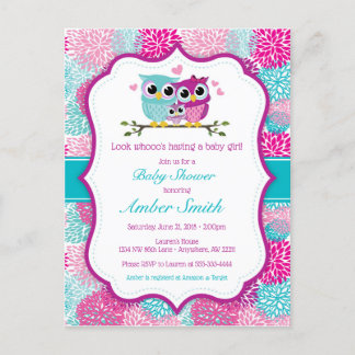 Invitation au Baby shower de fille de hibl