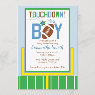 Invitation au Baby shower de football - C'est un g