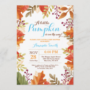 Invitation au Baby shower de garçon d'automne