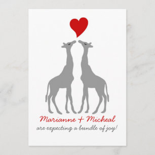 Invitation au Baby shower de Giraffe