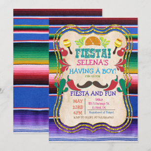 Invitation au Baby shower de la fête mexicaine