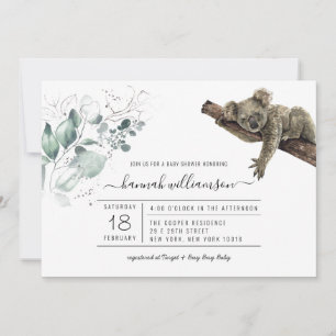 Invitation au Baby shower de la jungle de Koala