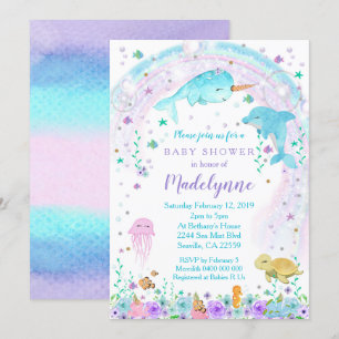 Invitation au Baby shower de la mer