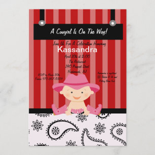 Invitation au Baby shower de la petite fille occid