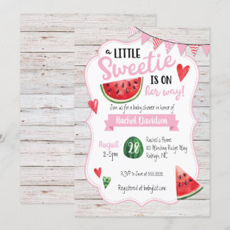 Invitation au Baby shower de la petite melon douce