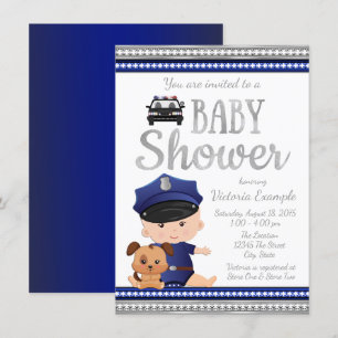 Invitation au Baby shower de la police