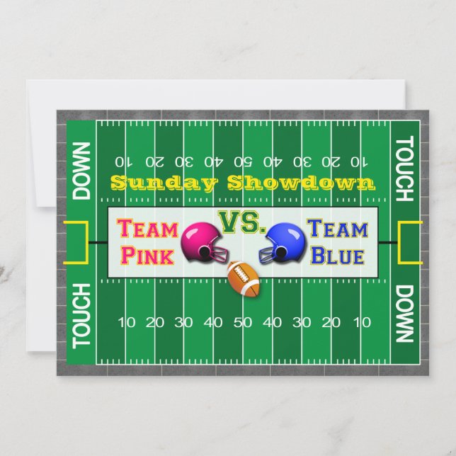 Invitation au Baby shower de la révélation de l'ég (Devant)