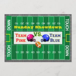 Invitation au Baby shower de la révélation de l'ég