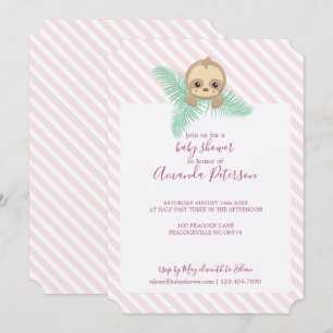 Invitation au Baby shower de la sorcellerie rose
