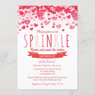 Invitation au Baby shower de l'amour du coeur