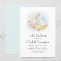 Invitation au Baby shower de lapin d'Aquarelle Mam