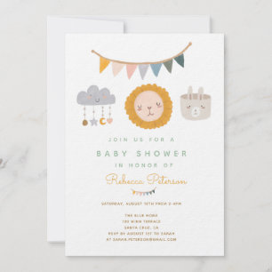Invitation au Baby shower de lion mignon