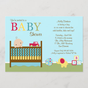Invitation au Baby shower de lit