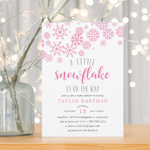 Invitation au Baby shower de Little Snowflake
