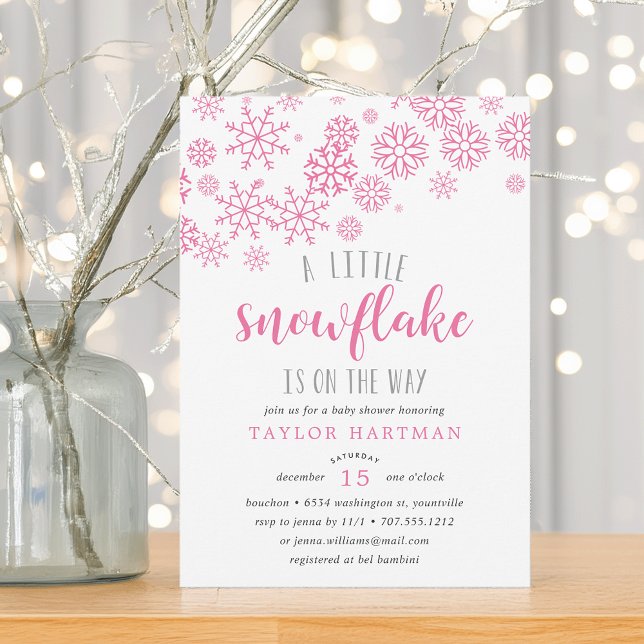 Invitation au Baby shower de Little Snowflake (Créateur téléchargé)