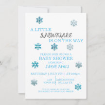 Invitation au Baby shower de Little Snowflake