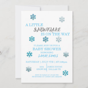Invitation au Baby shower de Little Snowflake