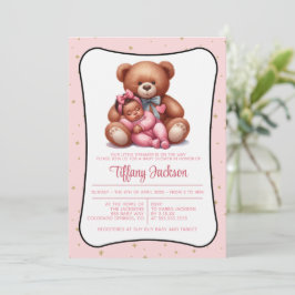 Invitation au Baby shower de l'ours de rêve