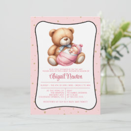 Invitation au Baby shower de l'ours de rêve