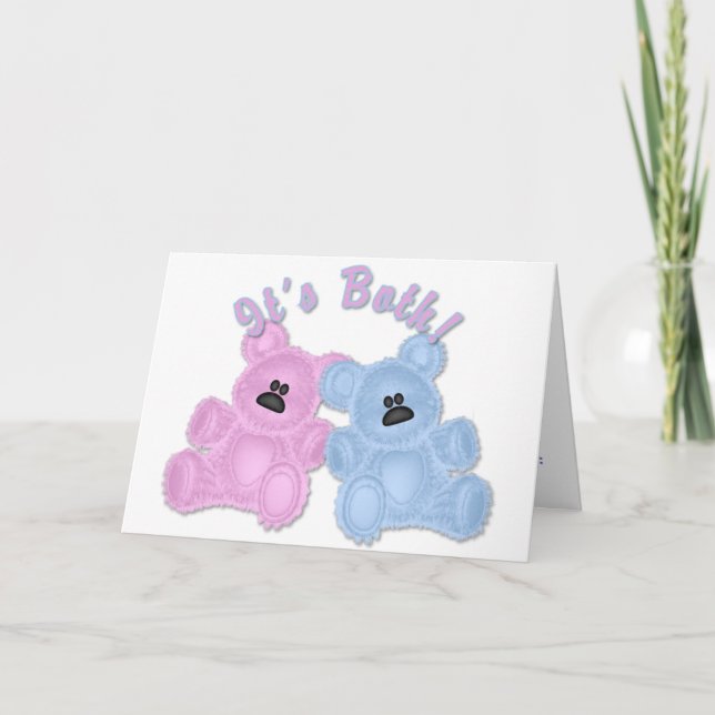 Invitation au Baby shower de l'ours et du garçon j (Devant)