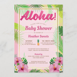 Invitation au Baby shower de Luau