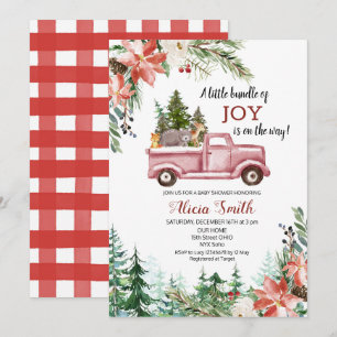 Invitation au baby shower de Noël de Winter Woodla