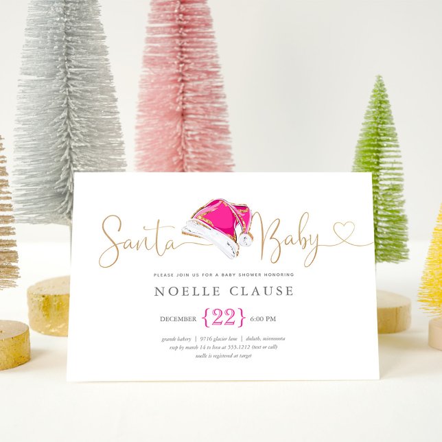 Invitation au Baby shower de Noël Père Noël (Créateur téléchargé)