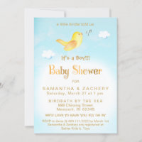 *~* Invitation au Baby shower de nuage de ciel de