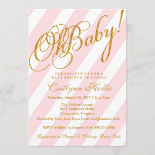Invitation au Baby shower de Parties scintillant G