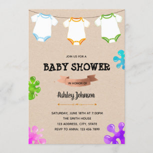 Invitation au baby shower de peinture de l'Ontario