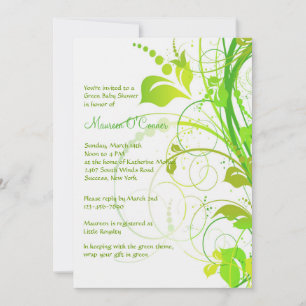 Invitation au Baby shower de persuasion écologique