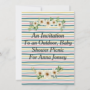 Invitation au Baby shower de pique-nique