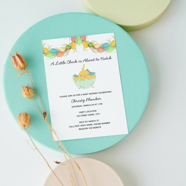 Invitation au Baby shower de poussins de Pâques (Créateur téléchargé)