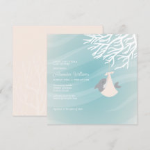 Invitation au Baby shower de requin doux