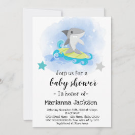 Invitation au Baby shower de requins