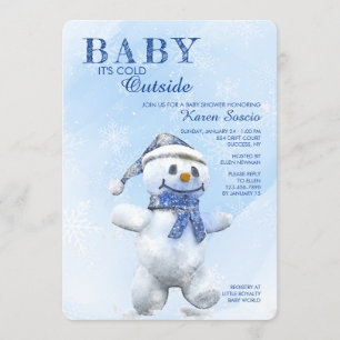 Invitation au Baby shower de Snowman