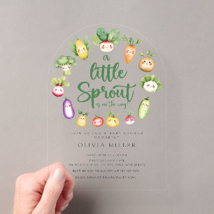 Invitation au Baby shower de Sprout doux
