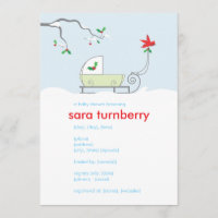 Invitation au Baby shower de traîneau d'hiver