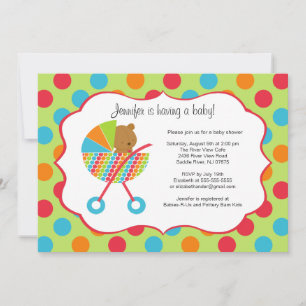 Invitation au Baby shower de transport de bébés co