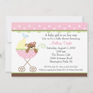 Invitation au Baby shower de transport de bébés fi