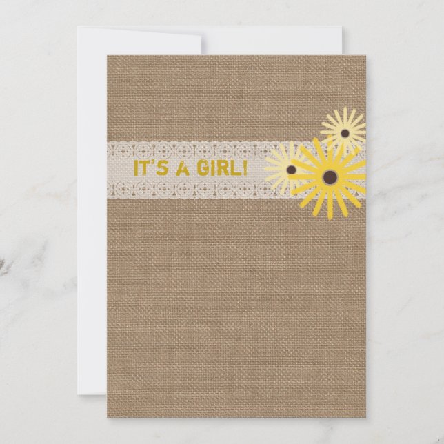 Invitation au Baby shower de Wildlowers inspirée p (Devant)