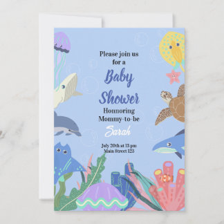 Invitation Au Baby shower D'Eau