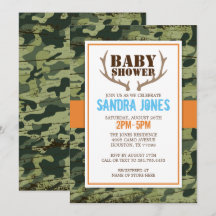Invitation au Baby shower Deer Antlers