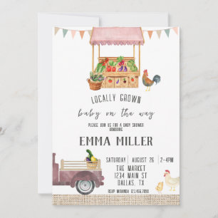 Invitation au Baby shower des agriculteurs