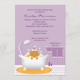 Invitation au Baby shower des bulles de savon