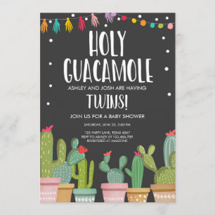 Invitation au Baby shower des jumeaux de la Sainte