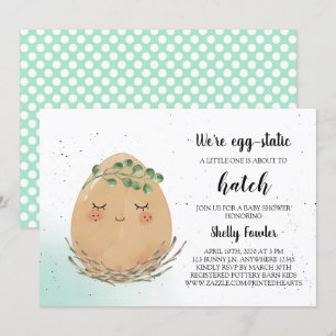 Invitation au Baby shower des oeufs de Pâques de B