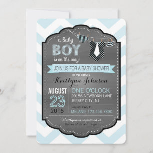 Invitation au Baby shower des plongeurs et des cor